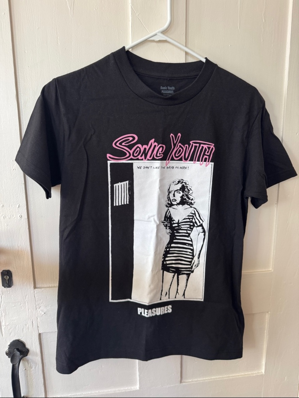 NWOT Sonic Youth 'Pleasures' Black Graphic Band Tee
